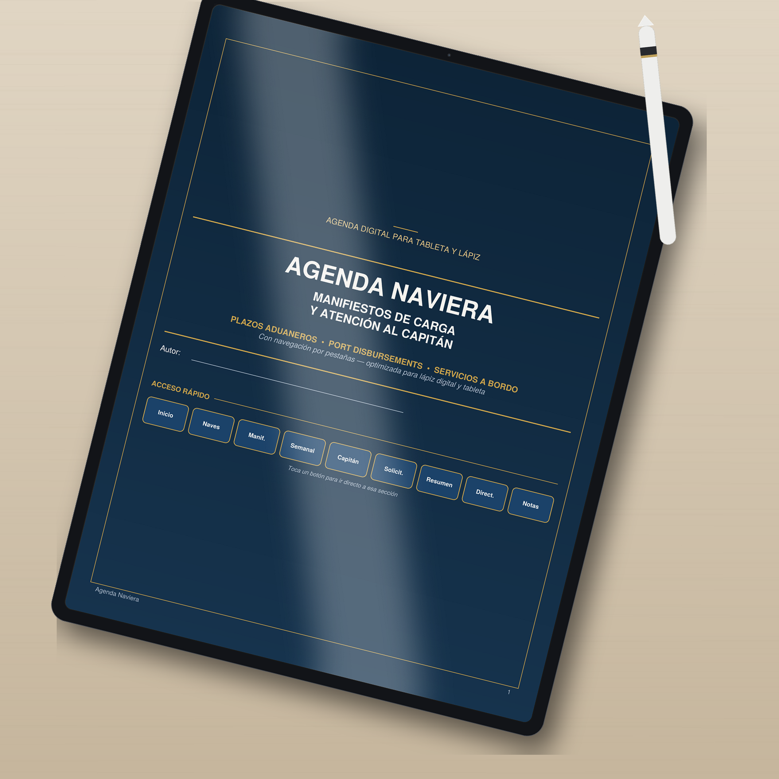 Portada Agenda Naviera Interactiva