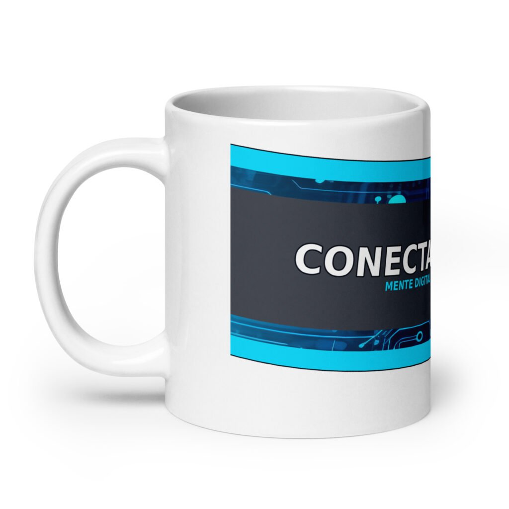 White glossy mug